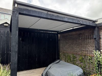 serrano veranda dak scherm op een bestaande houten pergola