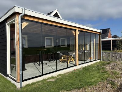 dubbele glazen schuifwand